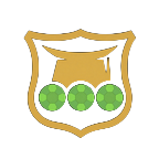 Goldenes Wappen mit drei B&auml;llen als Symbol f&uuml;r den Hat-Trick Finisher Bonus