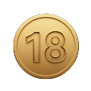 Goldenes 18-plus-Symbol f&uuml;r Jugendschutz im Golazzo Casino