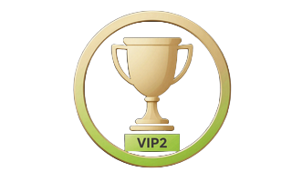 Gold-Lime VIP-Abzeichen f&uuml;r Level 2 Round of 16 bei Golazzo