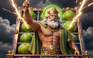 Slot-Cover mit Zeus und goldenen Blitzen im Stil von Gates of Olympus bei Golazzo